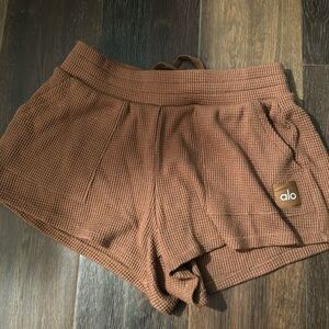 Waffle material, lounge shorts